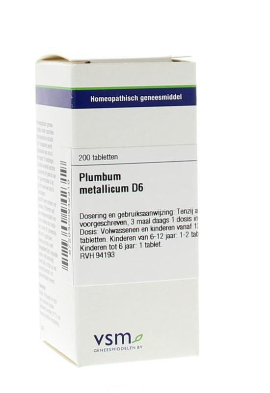 VSM VSM Plumbum metallicum D6 (200 Tabletten)