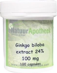Natuurapotheek Ginkgo Biloba 24 % 100 mg (100 Caps)
