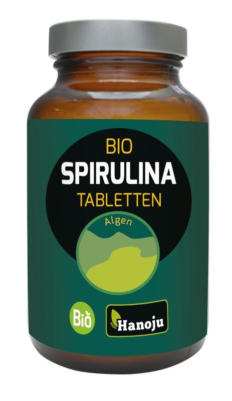 Hanoju Hanoju Spirulina 400 mg Glasfläschchen Bio (800 Tabletten)