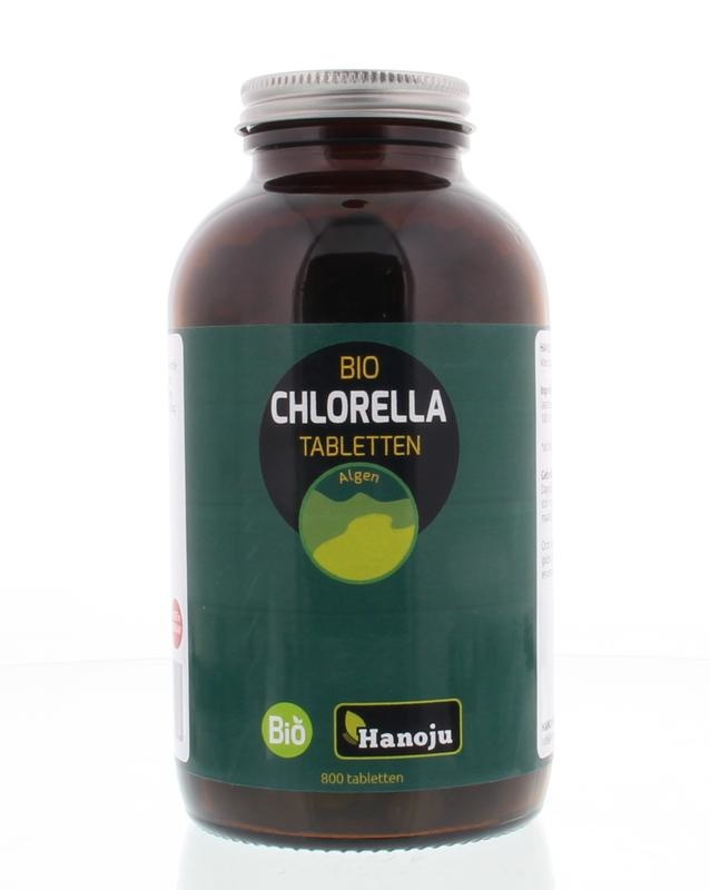 Hanoju Chlorella 400 mg Glasfläschchen bio (800 Tab)