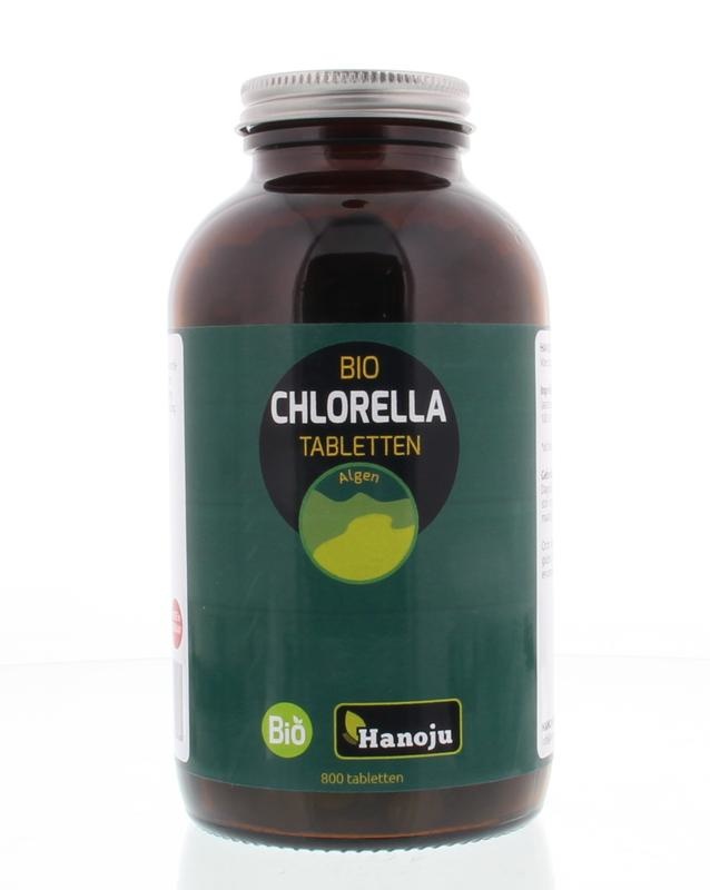 Hanoju Hanoju Chlorella 400 mg Glasfläschchen bio (800 Tabletten)