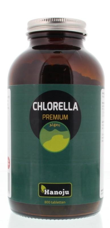 Hanoju Hanoju Chlorella Premium 400 mg Glasfläschchen (800 Tabletten)