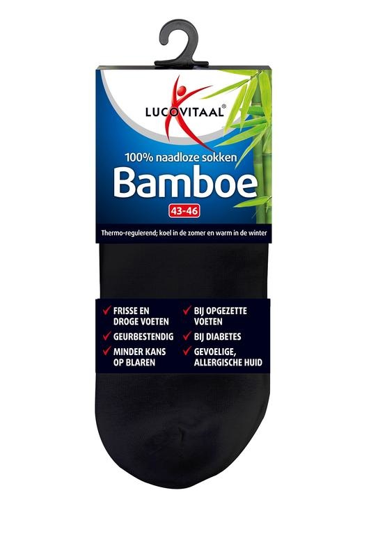 Lucovitaal Bambussöckchen schwarz 43-46 (1 Paar)