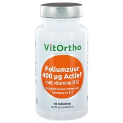 VitOrtho Folsäure 400 mcg mit Vitamin B12 60 Tab