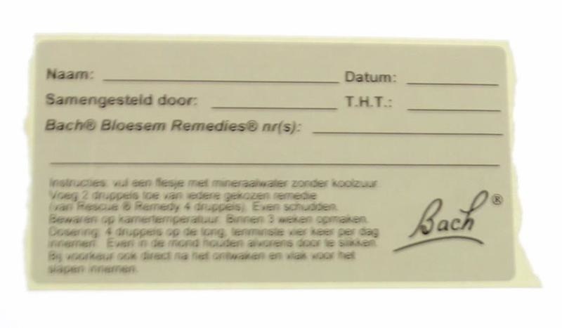 Bach Etikett (1 Stück)