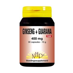 NHP Ginseng Guarana 400mg pur (30 Kapseln)