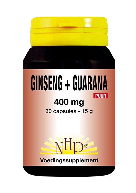 NHP Ginseng Guarana 400mg pur (30 Caps)
