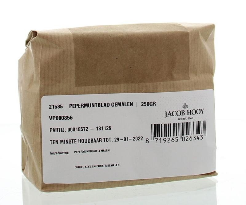 Jacob Hooy Pfefferminzblätter gemahlen (250 gr)