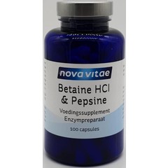 Nova Vitae Betain HCL 648 mg & Pepsin 150 mg (100 Kapseln)