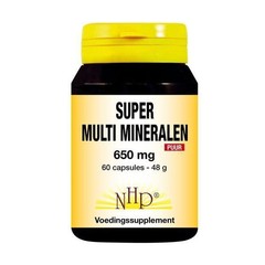 NHP Super Multi Mineralien 650 mg pur (60 Kapseln)