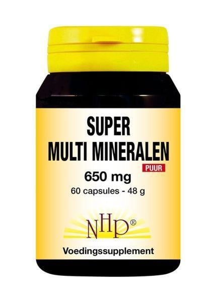 NHP Super Multi Mineralien 650 mg pur (60 Caps)