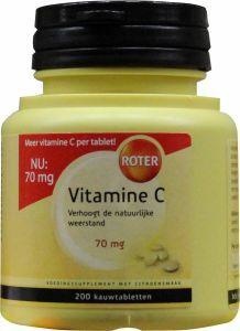 Roter Vitamin C 70 mg Zitrone (200 Kautab)