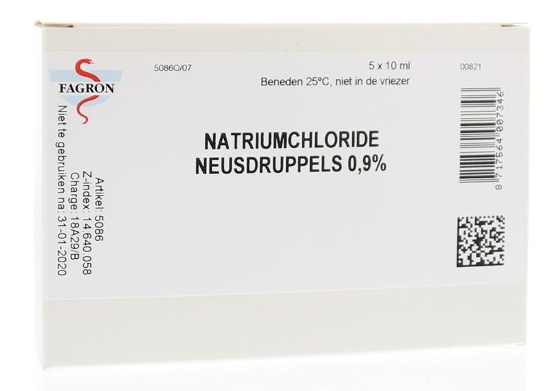 Fagron Fagron Natriumchlorid Nasentropfen 0,9 % 10 ml (5 Stück)