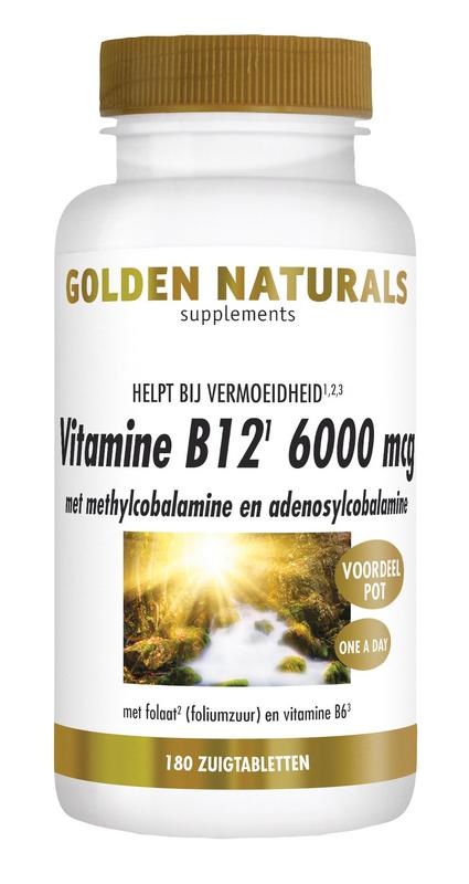 Golden Naturals Golden Naturals Vitamine B12 6000 mcg 180 Lutschtabletten