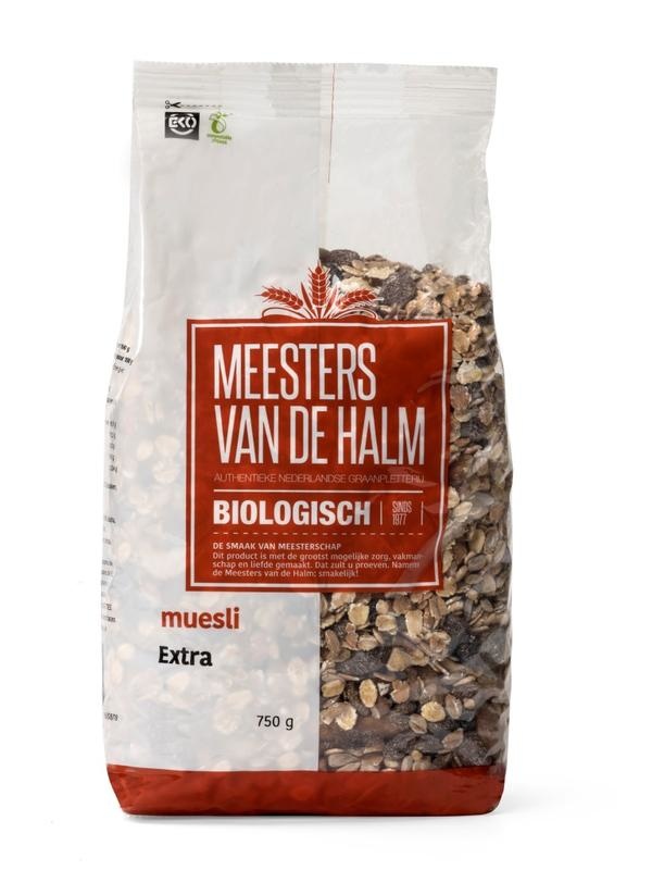 De Halm Müsli extra bio (750 gr)