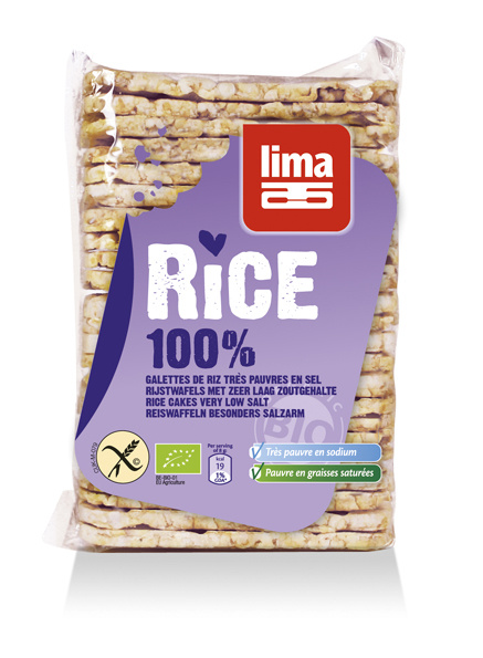 Lima Lima Reiskuchen ohne Salz dünn gerade Bio (130 gr)