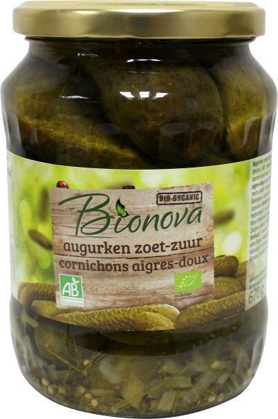 Bionova Essiggurken süß-sauer Bio (670 gr)