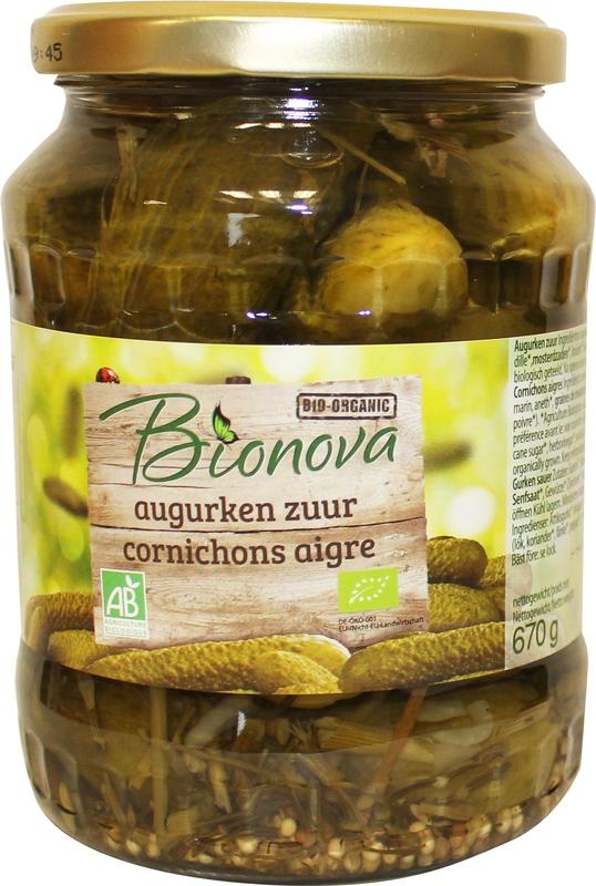 Bionova Bionova Essiggurken sauer bio (670 gr)