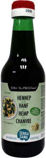 Terrasana Rohes Hanföl kaltgepresst im Glas Bio (250 Ml)
