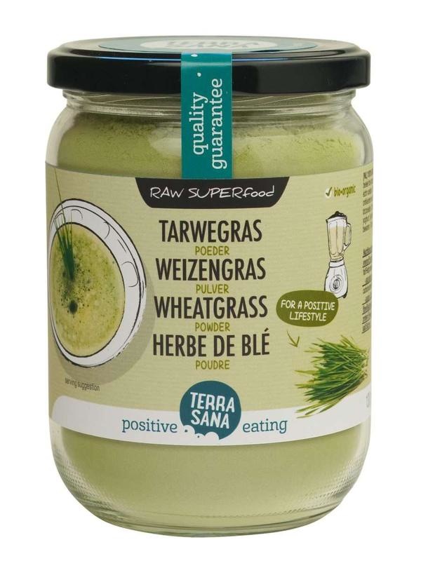 Terrasana Rohes Weizengraspulver im Glas Bio (130 gr)