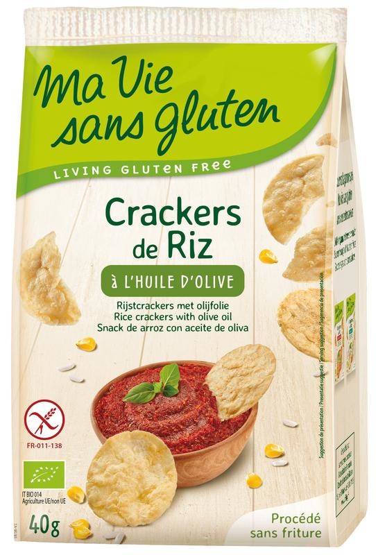 Ma Vie Sans Reiscracker mit Olivenöl glutenfrei bio (40 gr)