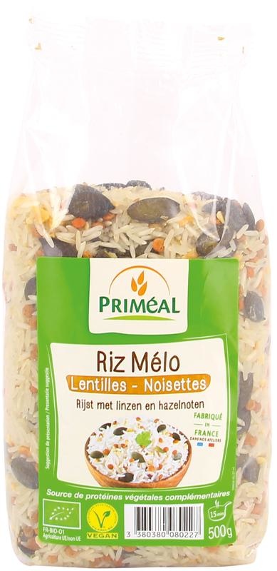 Primeal Reis Linsen und Haselnüsse Bio (500 gr)