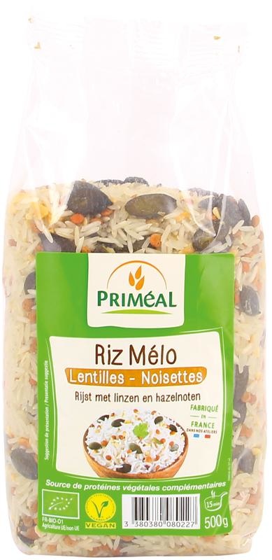 Primeal Primeal Reis Linsen und Haselnüsse Bio (500 gr)