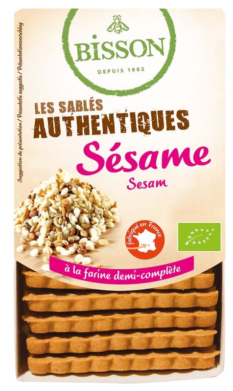 Bisson Shortbread Sesam Authentisch Bio (175 gr)