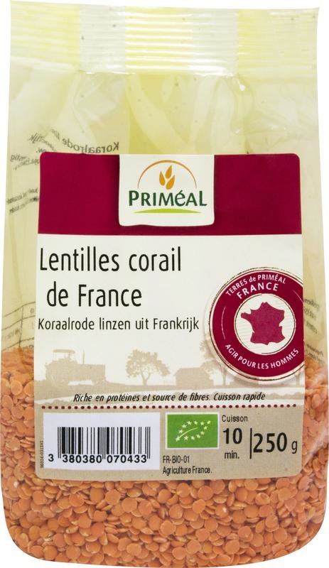 Primeal Primeal Rote Linsen bio (250 gr)