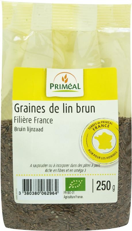 Primeal Primeal Leinsamen braun bio (250 gr)