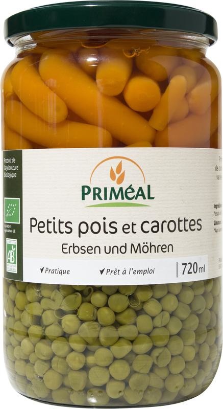Primeal Erbsen und Karotten Bio (720 Ml)