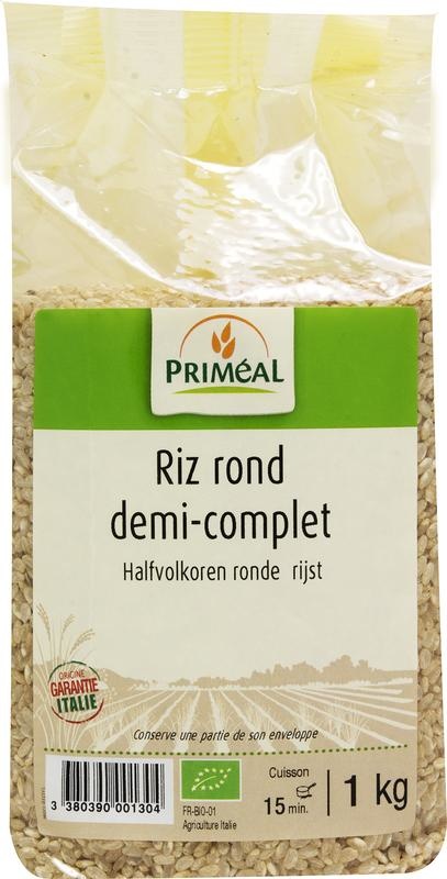 Primeal Primeal Halbvollkorn-Rundreis bio (1 Kilogramm)