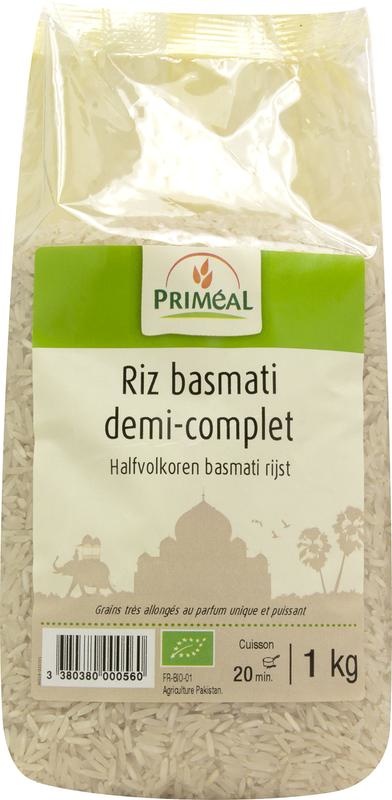 Primeal Halbvollkorn-Basmatireis bio (1 kg)
