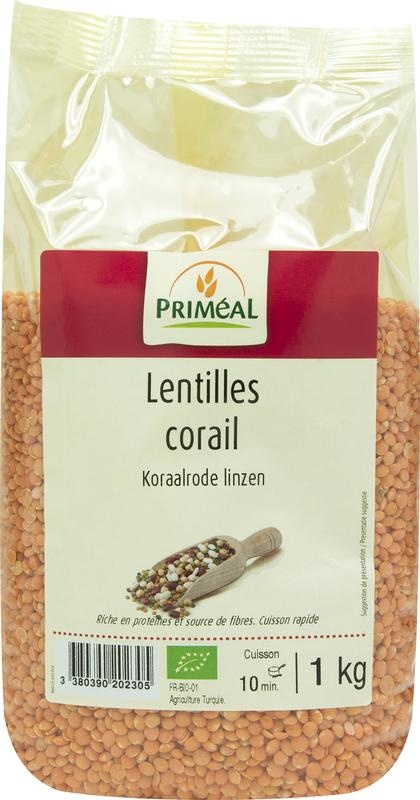 Primeal Linsen korallenrot bio (1 kg)