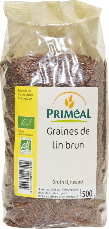 Primeal Primeal Leinsamen braun bio (500 gr)