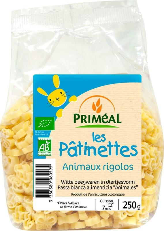 Primeal Primeal Weiße Nudeln Tierform Bio (250 gr)