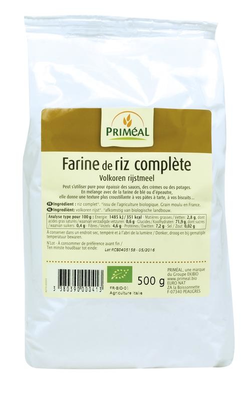 Primeal Primeal Vollkornreismehl bio (500 gr)