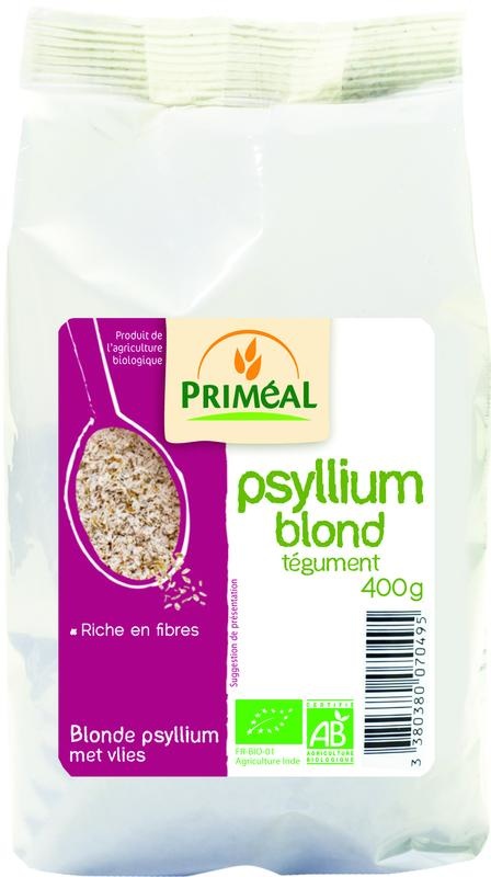 Primeal Blonder Flohsamen mit Vlies Bio (400 gr)