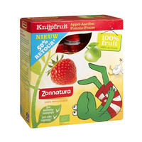 Zonnatura Zonnatura Quetschobst Apfel/Erdbeere bio (4 Stück)