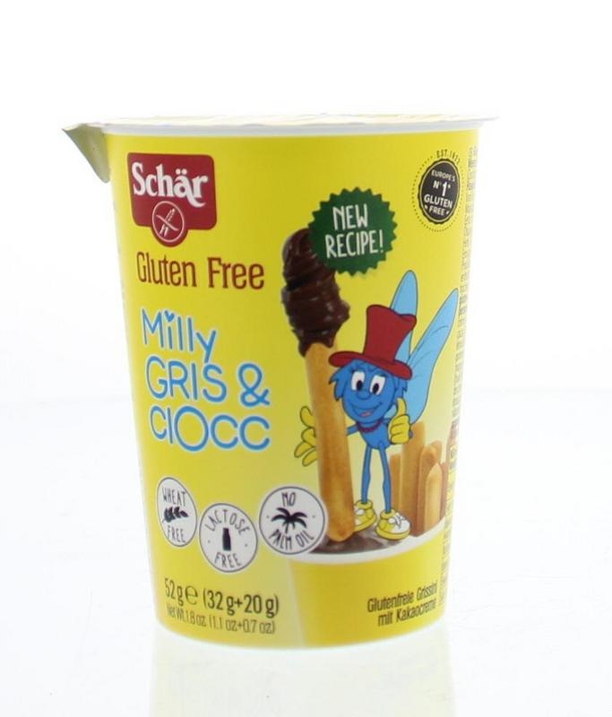 Dr Schar Dr Schar Milly Grissini & Schokoladensticks (52 gr)