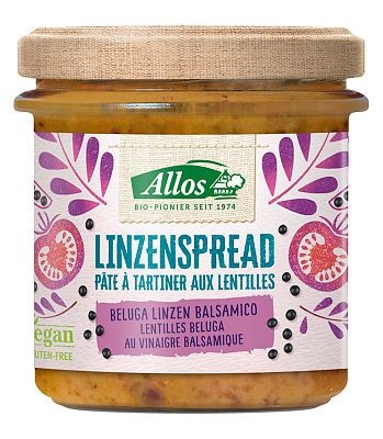 Allos Linsenaufstrich Beluga Balsamico Bio (140 gr)