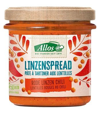 Allos Linsenaufstrich rote Chili bio (140 gr)