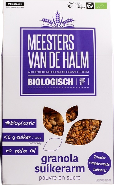 De Halm Granola zuckerarm bio (350 gr)