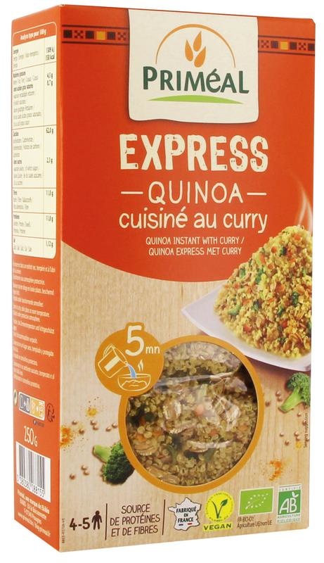 Primeal Primeal Quinoa Express gekochtes Curry Bio (250 gr)