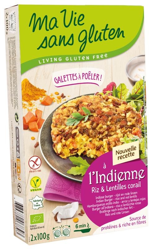 Ma Vie Sans Ma Vie Sans Indische Reisburger 2x100g vegan glutenfrei bio (2 Stück)