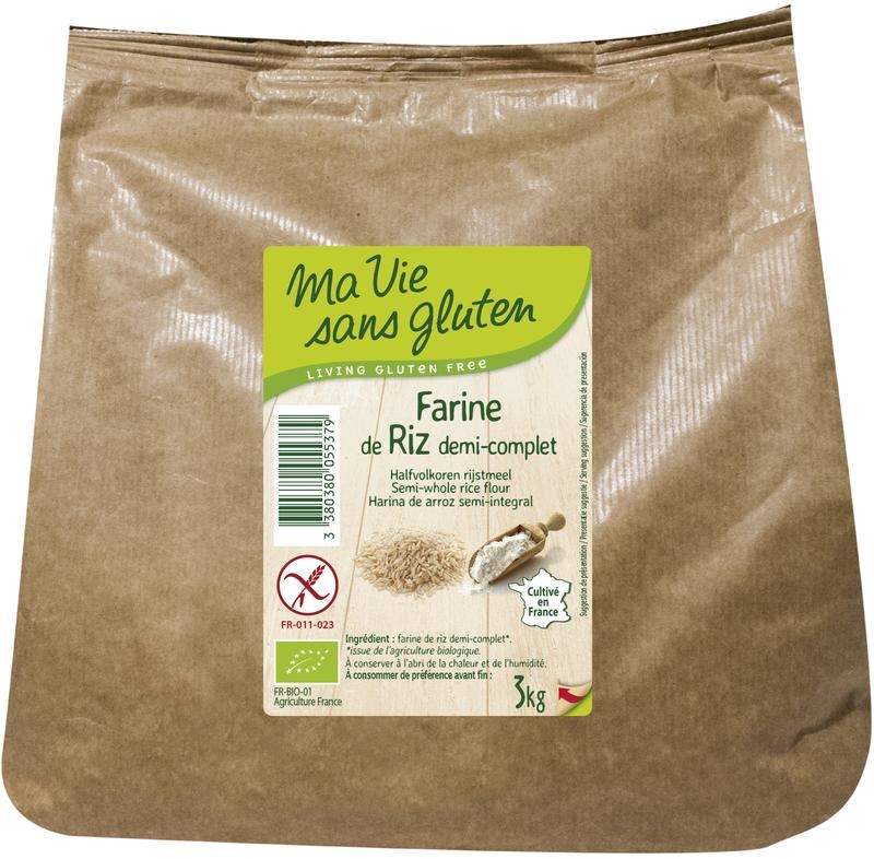 Ma Vie Sans Ma Vie Sans Reismehl Halbvollkorn - glutenfrei - bio (3 Kilogramm)