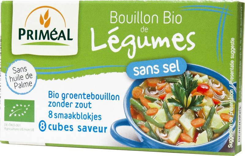 Primeal Gemüsebrühwürfel ohne Salz 9 Gramm Bio (8 Stück)