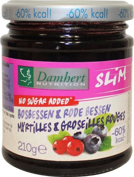 Damhert Diät Marmelade Heidelbeeren & rote Johannisbeere (210 gr)