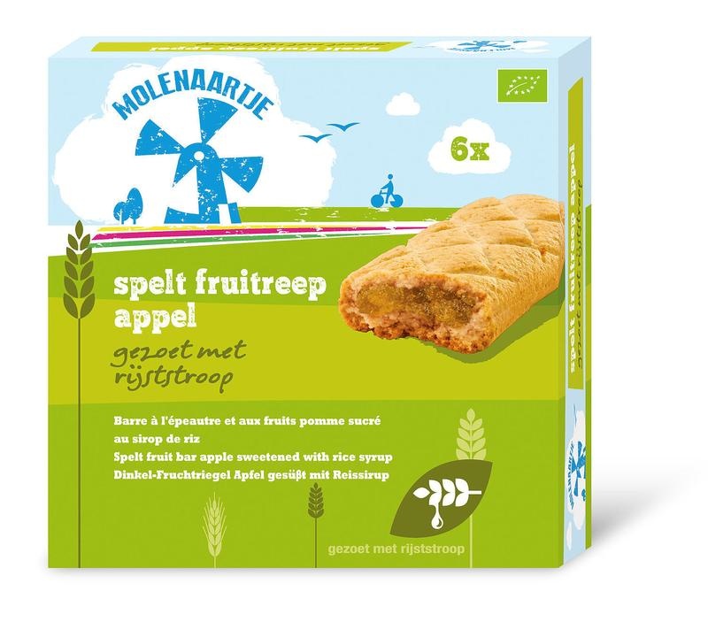 Molenaartje Molenaartje Dinkelfruchtriegel Apfel Bio (180 gr)