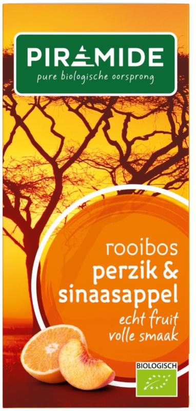 Piramide Rooibos Pfirsich Orangen Tee Bio (20 Beutel)